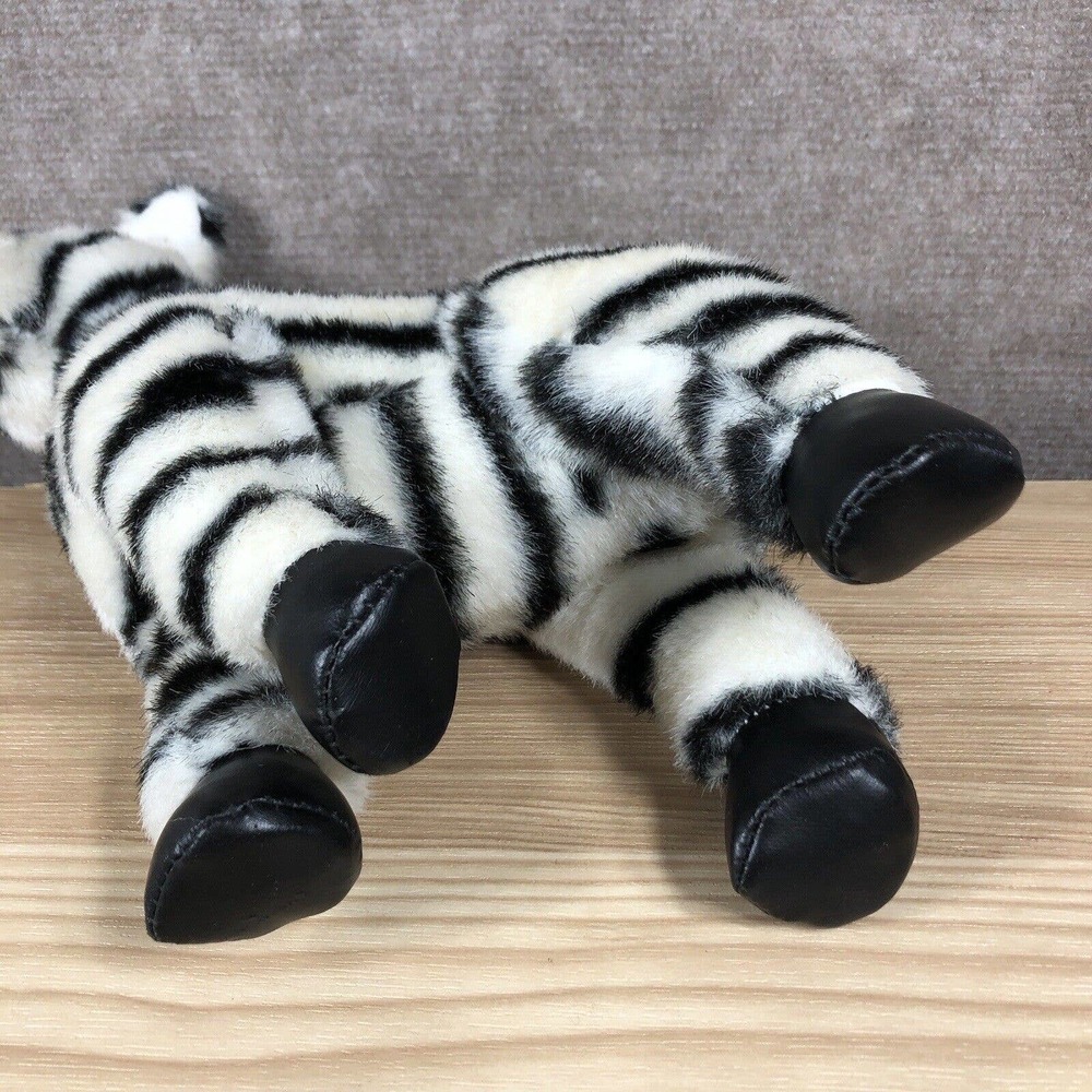 Vintage America Wego Plush Zebra Stuffed Animal 10” Standing Black White #2161 - Picture 9 of 12
